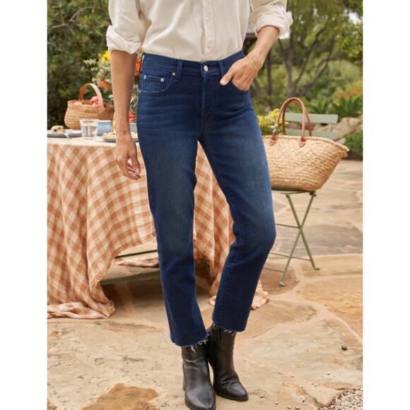 Frank & Eileen Denim - Frank & Eileen Cork Everyday Jean Rinse Cropped Raw Hem Straight Size 32 Classic